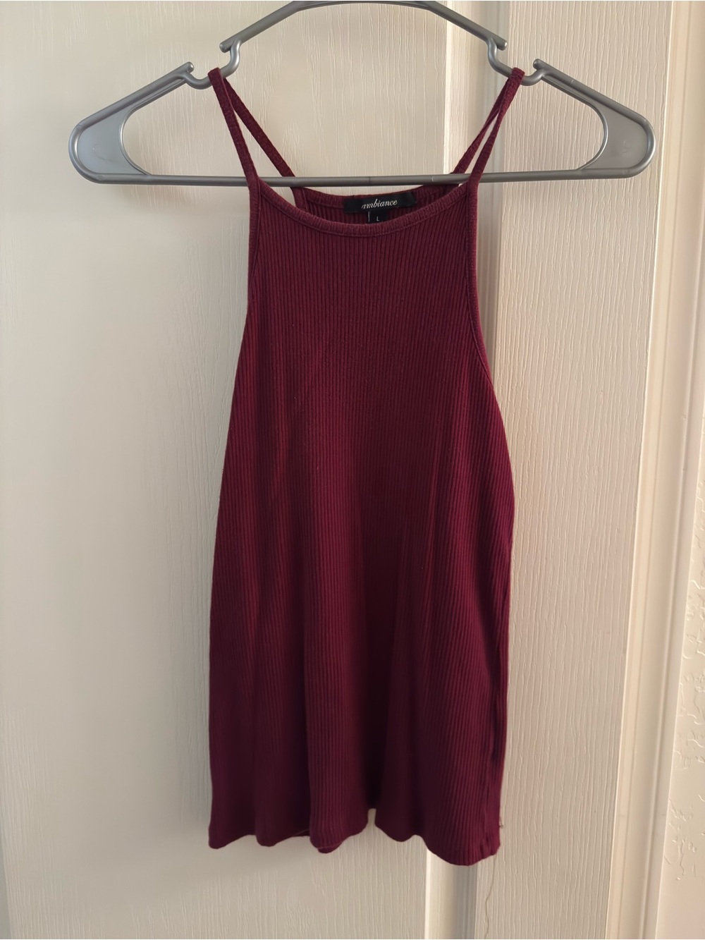 Ribbed Tank Top - Burgundy